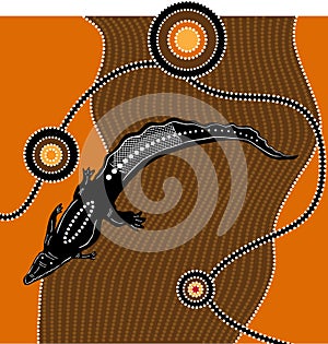 Aboriginal art vector background