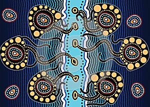 Indigeno arte vettore trucco Medusa 