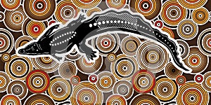 Aboriginal art vector background