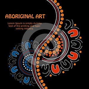Aboriginal art vector Banner photo