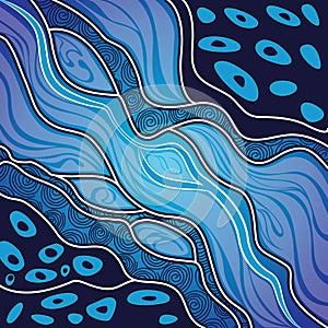 Aboriginal art vector painting