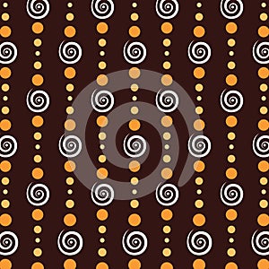 Aboriginal art vector seamless background.