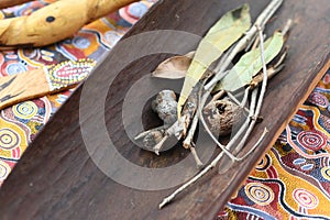 Aboriginal Australians people tools on table photo