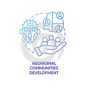 Aboriginal communities development concept icon
