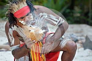 Aboriginal culture show in Queensland Australia photo