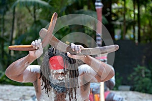 Aboriginal culture show in Queensland Australia photo