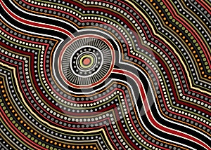 Aboriginal dot art vector