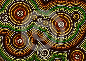 Aboriginal dot art vector