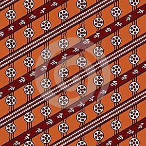 Aboriginal dot art vector background.