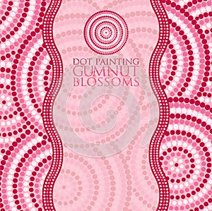 Aboriginal dot painting in vector format.