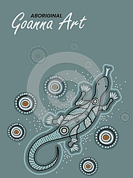Aboriginal goanna banner design