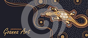 Aboriginal goanna poster design