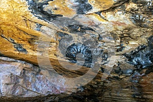 Aboriginal Ngiyampaa rock art showing hand stencils