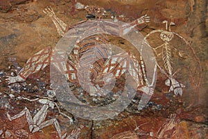 Aboriginal rock art at Nourlangie, Kakadu National Park, Northern Territory, Australia