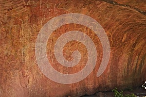 Aboriginal rock art at Uluru Kata Tjuta National Park