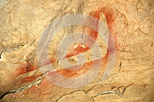 Aboriginal rock painting, boomerang