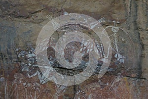 Aboriginal Rock Paintings in Kakadu National Park Northern Territory of Australia