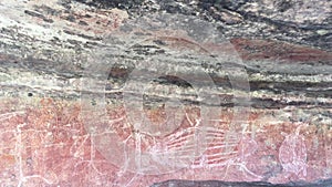 Aboriginal rock paintings in Kakadu national park northern territory of Australia