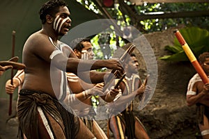 Aborigines actors at a performance