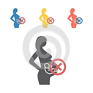 Abortion icon. Vector signs for web graphics.