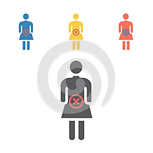 Abortion icon. Vector signs for web graphics.