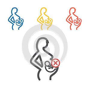 Abortion line icon. Vector signs for web graphics.