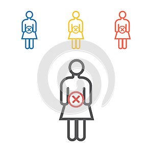 Abortion line icon. Vector signs for web graphics.