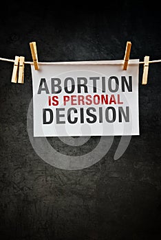 Abortion is personal decision