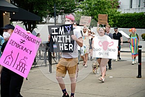 Abortion protest in defiance of abortion ban