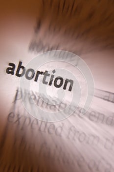 Abortion - The termination of a pregnancy