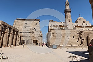 Abou Hagag mosque inside Luxor temple in Luxor in Egypt photo