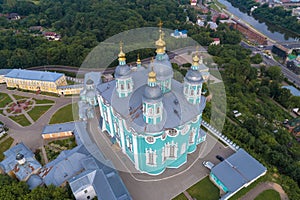 Above the ancient Assumption Cathedral. Smolensk