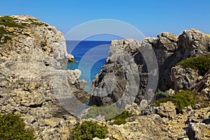 Above Anthony Quinn beach