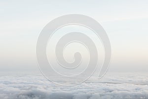 Above the clouds, minimalism nature background