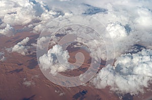 Above the Clouds over an African Desert photo