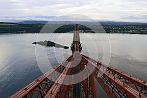 Above the Forth rail bridge