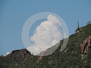 Unique Cloud above Saguaro Hill photo
