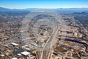 Above Interstate 10 and Tucson, Arizona