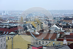 Above the roofs of Vienna, view from the Westbahnhof in south direction Austria, Europe