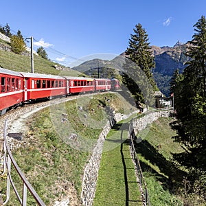 Above San Carlo Bernina Railway