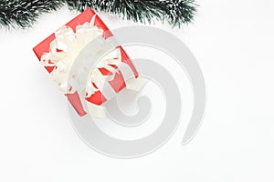 Above view aerial image of items decorations merry Christmas