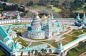 Above view of courtyard of New Jerusalem Monastery photo