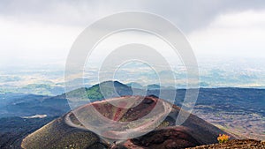 Above view of Monti Silvestri of Mount Etna photo