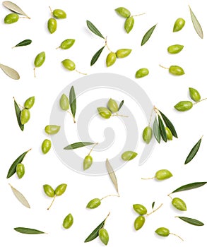 Above view of olive fruits.