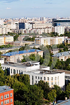 Above view of urban living area