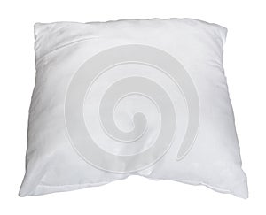 above view of white pillow isolated