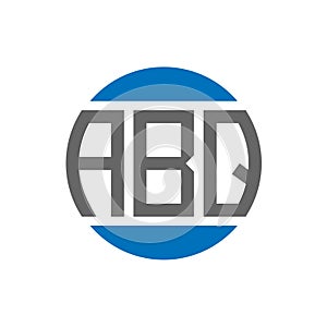 ABQ letter logo design on white background. ABQ creative initials circle logo concept. ABQ letter design photo