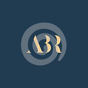 ABR abstract letter logo design