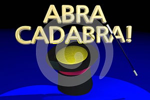 Abra Cadabra Magic Hat Wand Trick Act