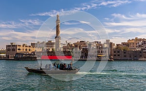 An Abra, water taxi on the Dubai Creek in the UAE